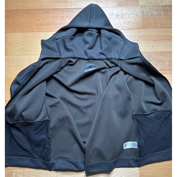 Adidas Manchester United Fleece Jacket Hoodie Men XL Charcoal Gray - Picture 10 of 16